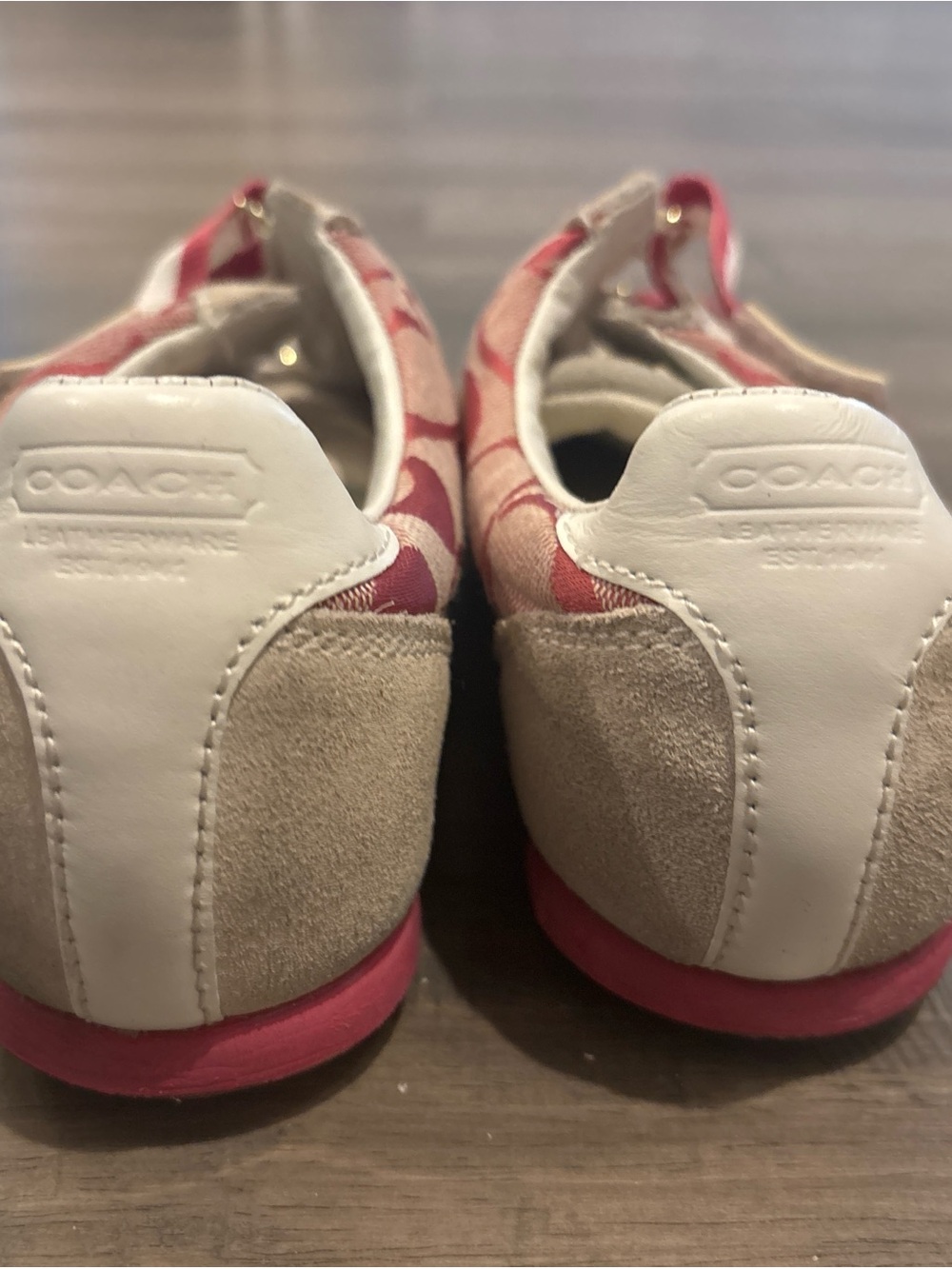 Coach Pink Signature Logo Slip-On Sneakers - Picture 6 of 6